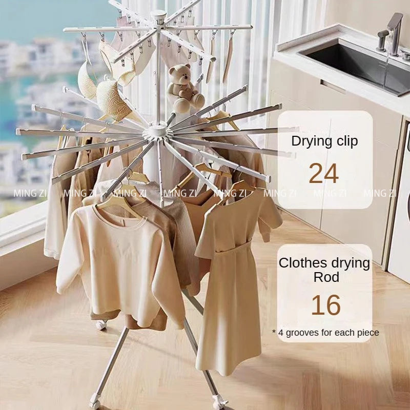 Varal de secagem de roupas rotativo dobrável, com 16 hastes!!