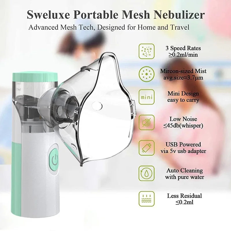 Nebulizador  silencioso, portátil, cuidados de saúde para criançase adultos, mini umidificador nebulizador portátil